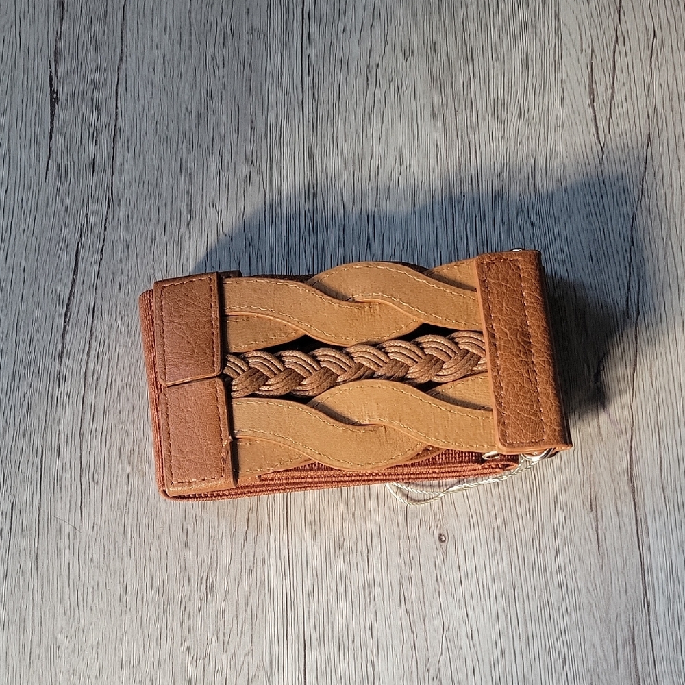 Amazon Brown Woven Leather Belt